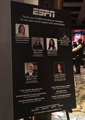 Annually at CoSIDA, long-time corporate partner ESPN hosts a social event/party.